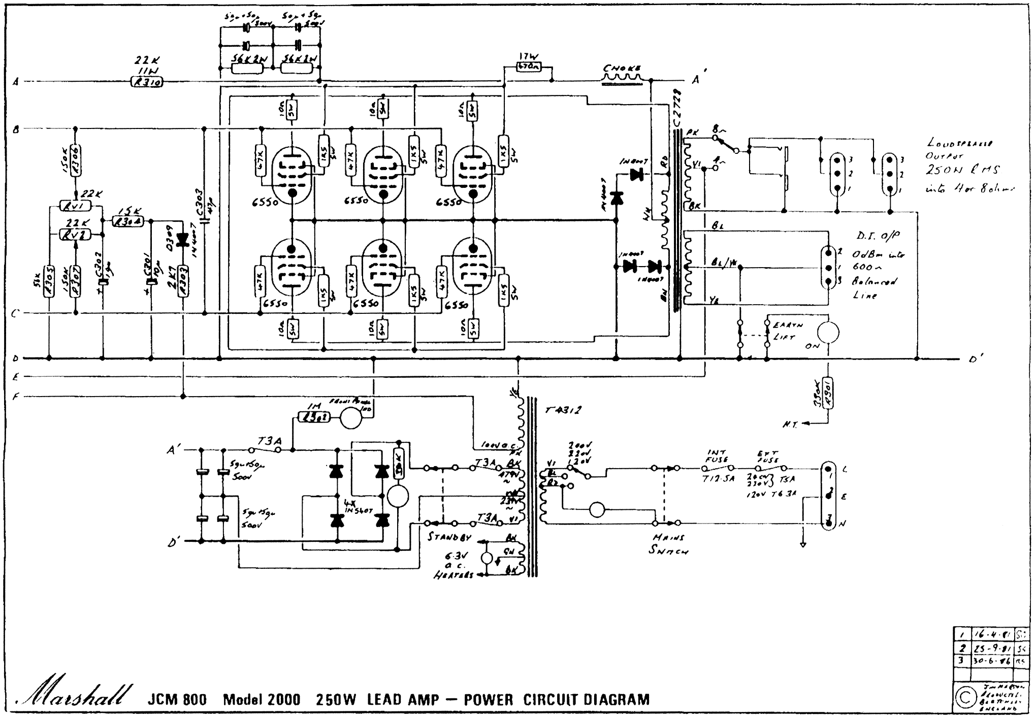 Marshall jcm 2000 dsl manual