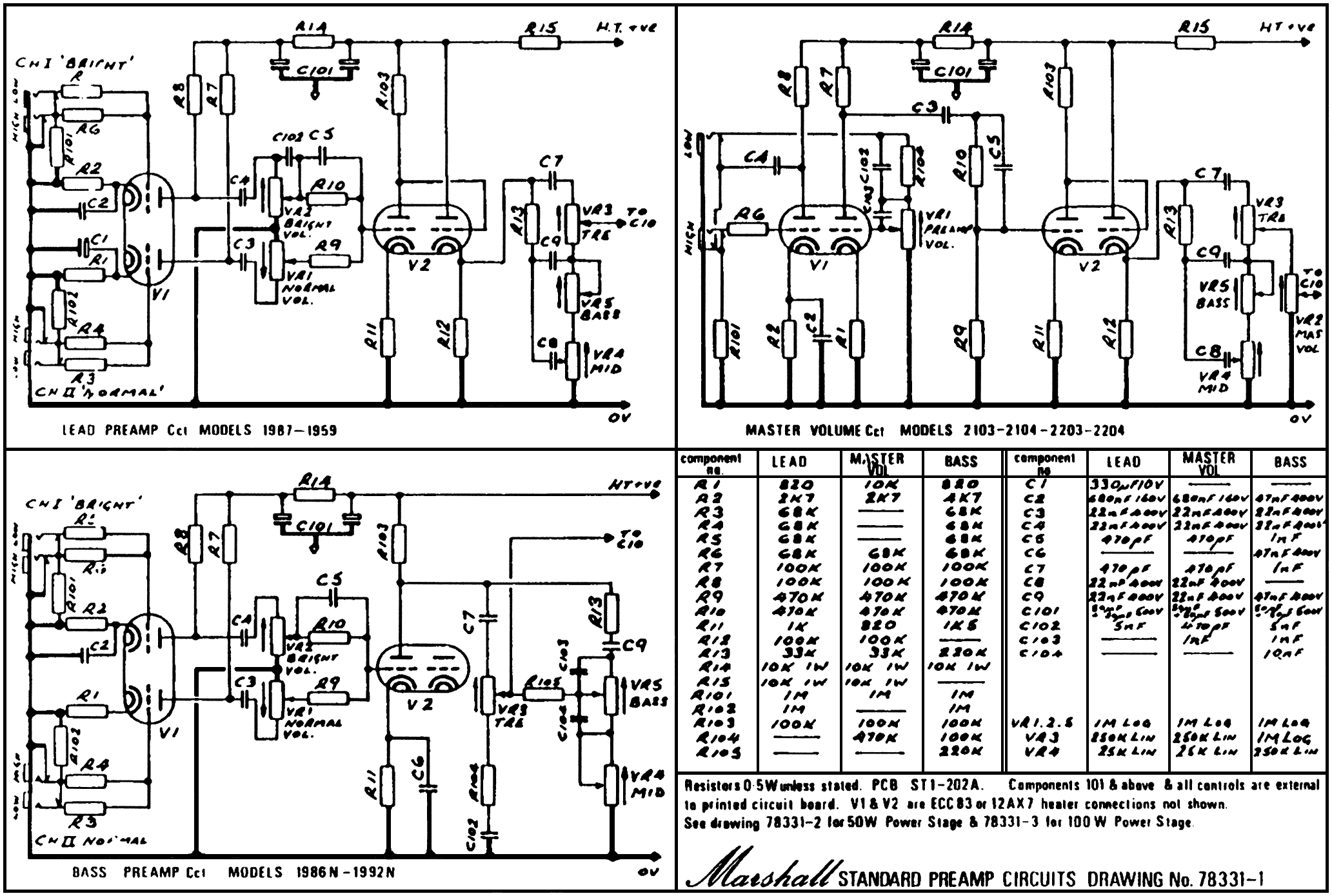 Marshall Schematics