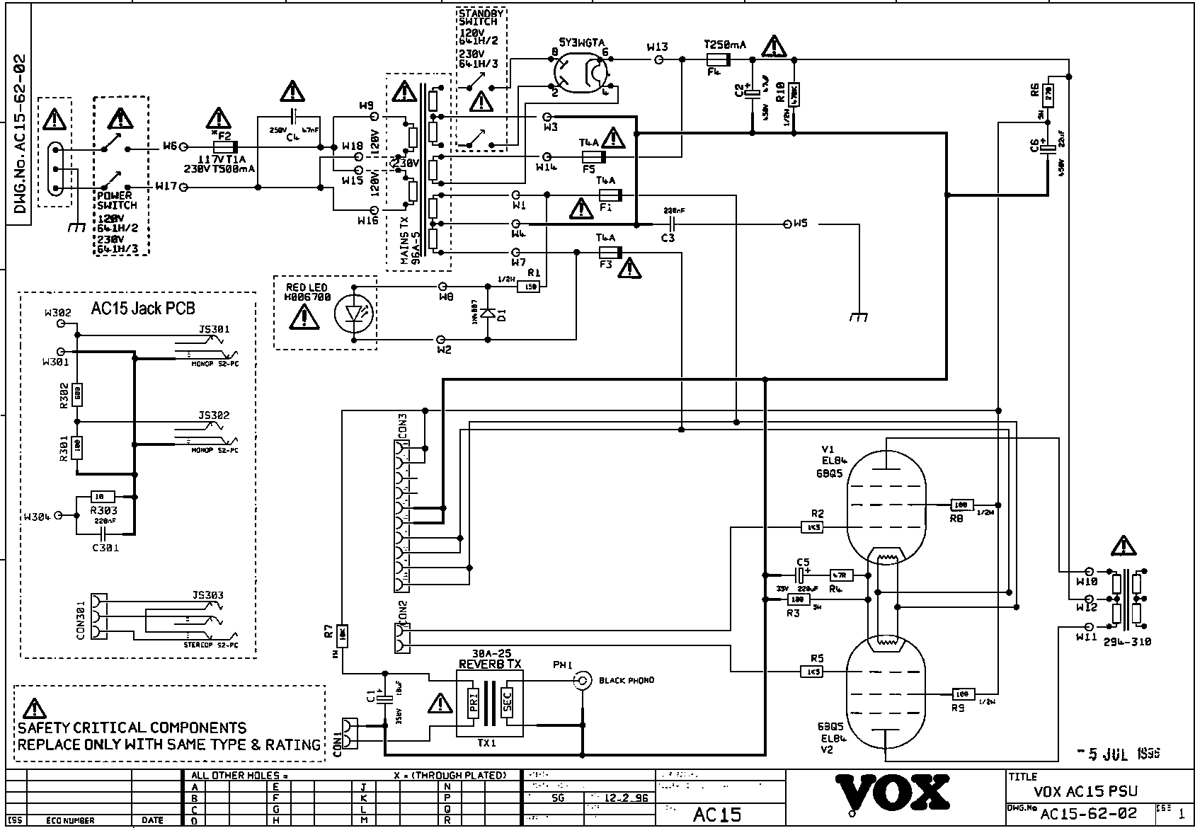 Vox ad100vt схема