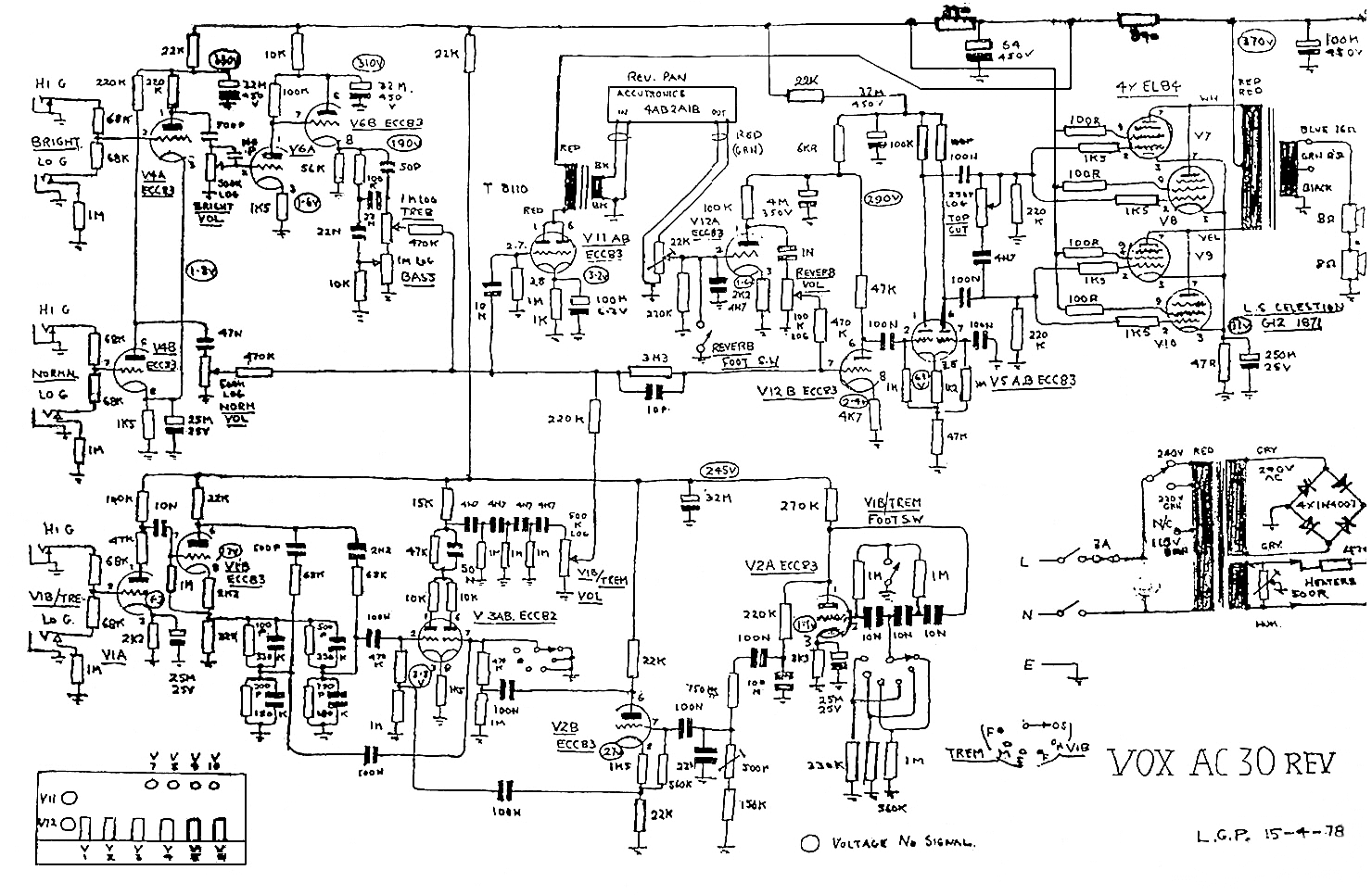 Image Result For Vox Ac30 Schematic